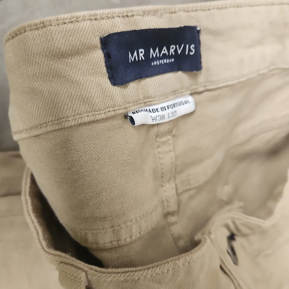 MR MARVIS BEIGE CHINOS – , SIZE 32