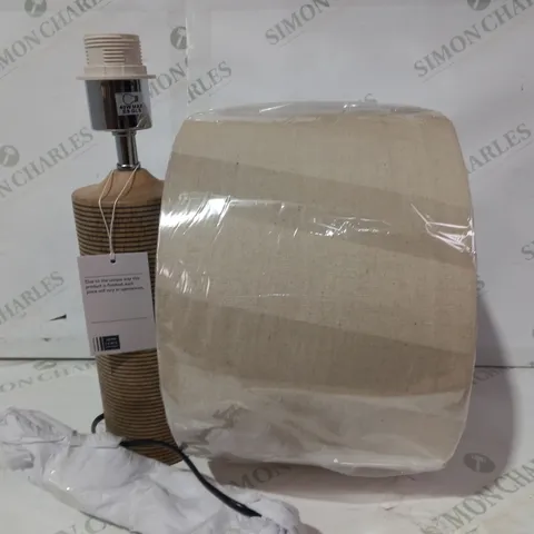 JOHN LEWIS RIBBED WOODEN TABLE LAMP