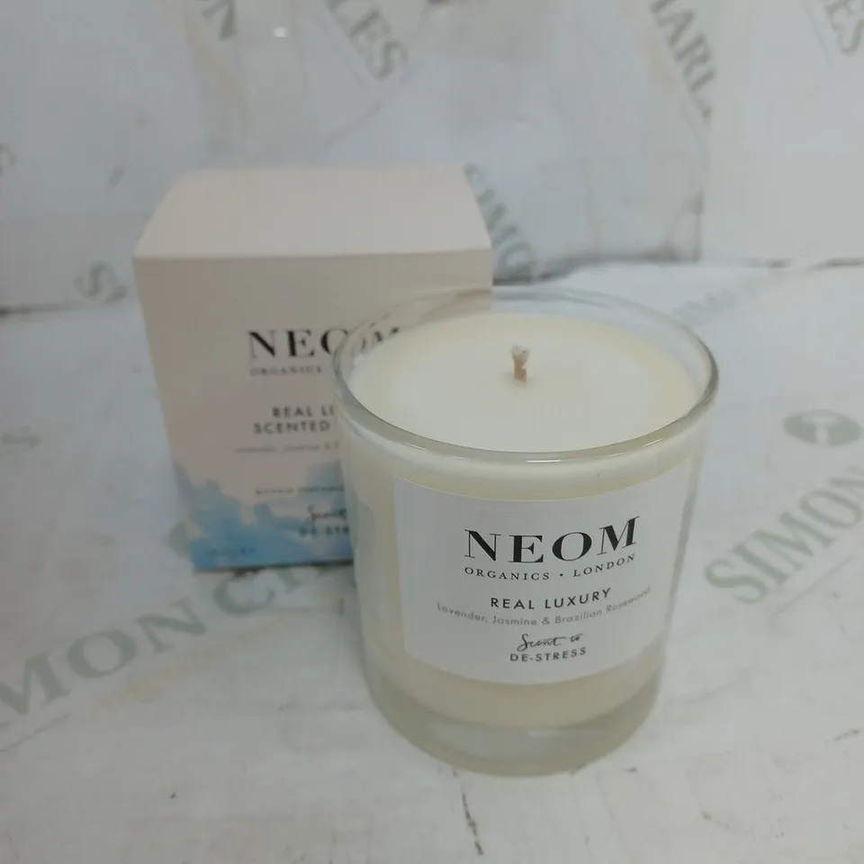 NEOM ORGANICS LONDON – REAL LUXURY SCENTED CANDLE -SCENT TO DE-STRESS (1 WICK)