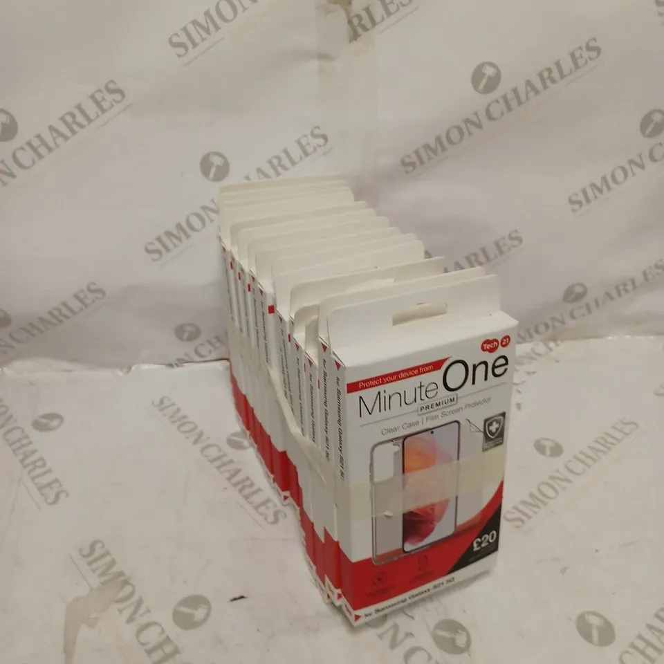 LOT OF 15 MINUTE ONE CLEAR CASE & SCREEN PROTECTOR KITS FOR SAMSUNG GALAXY S21+5G