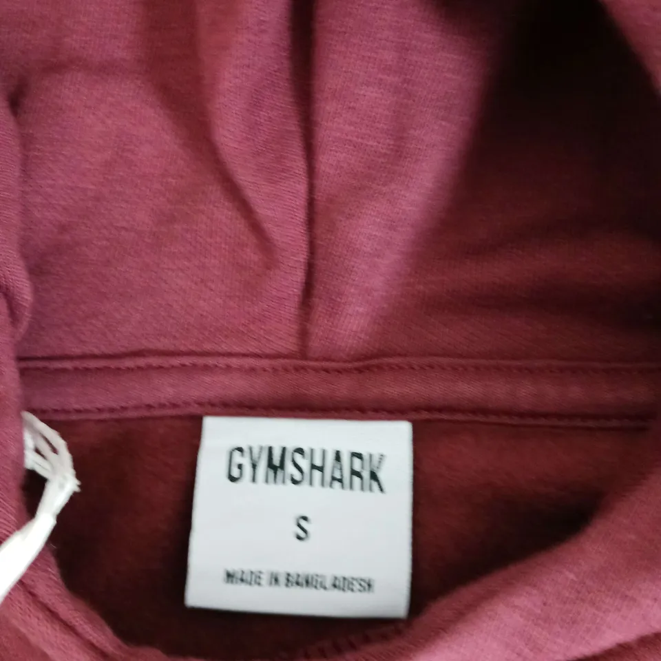 GYMSHARK IRONWORKS OVERSIZE HOODIE BURGANDY SIZE S 