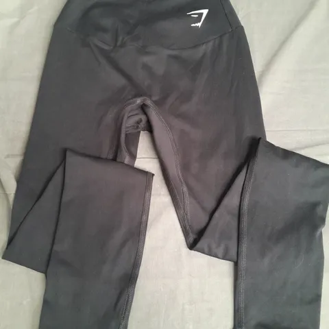 GYMSHARK BLACK TRAINING LEGGINGS - XS