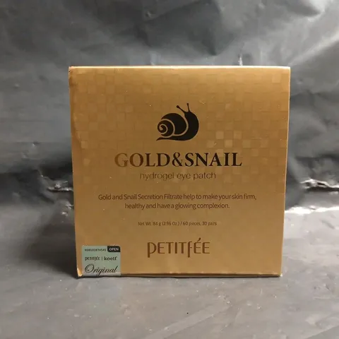 PETITFΓE GOLD & SNAIL HYDROGEL EYE PATCH (60 PIECES, 30 PAIRS)