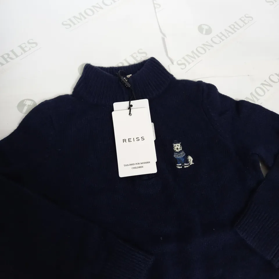 REISS HUBERT HALF ZIP JUMPER SIZE 3-4 YEARS