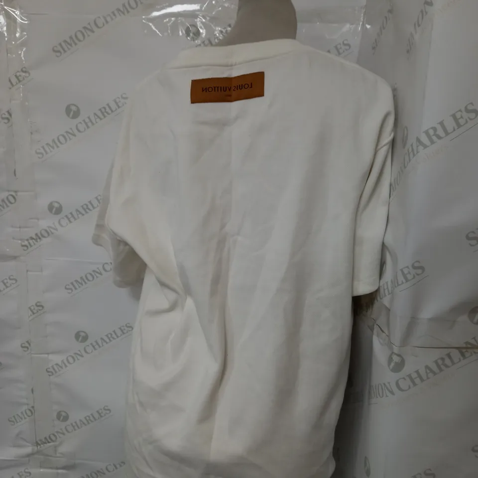 LOUIS VUITTON PARIS HEAVY WEIGHTED T-SHIRT IN WHITE - SMALL