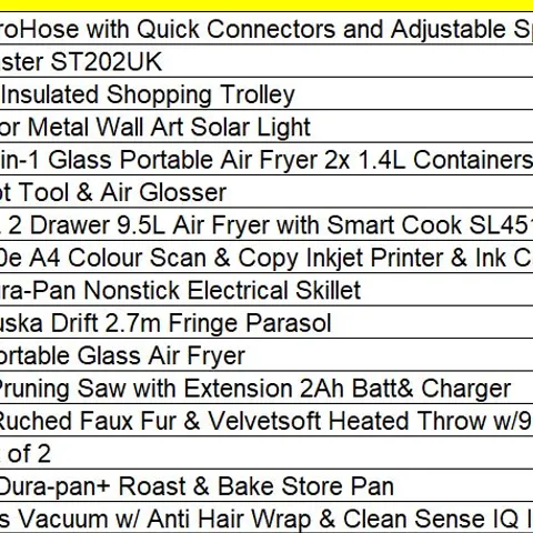 PALLET OF APPROXIMATELY 19 ASSORTED PRODUCTS TO INCLUDE; 