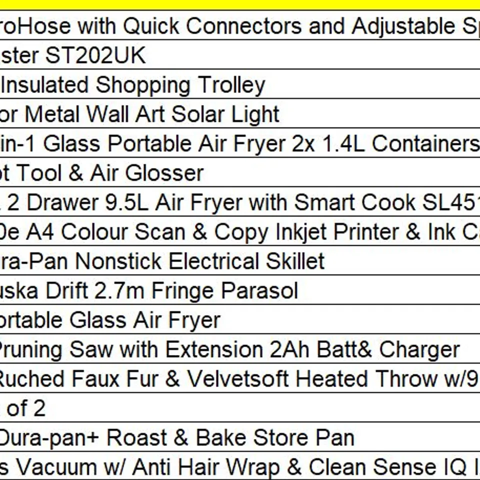 PALLET OF APPROXIMATELY 19 ASSORTED PRODUCTS TO INCLUDE; 