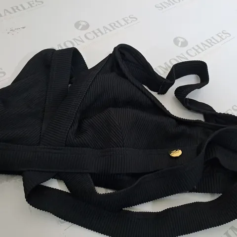ZOAH CROSS OVER BLACK BIKINI TOP SIZE S 