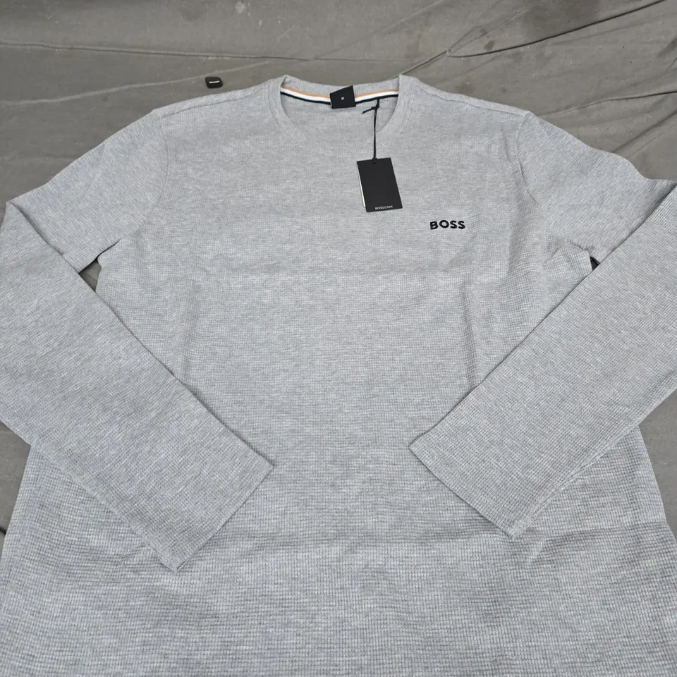 HUGO BOSS WAFFLE LS TEE - SIZE M