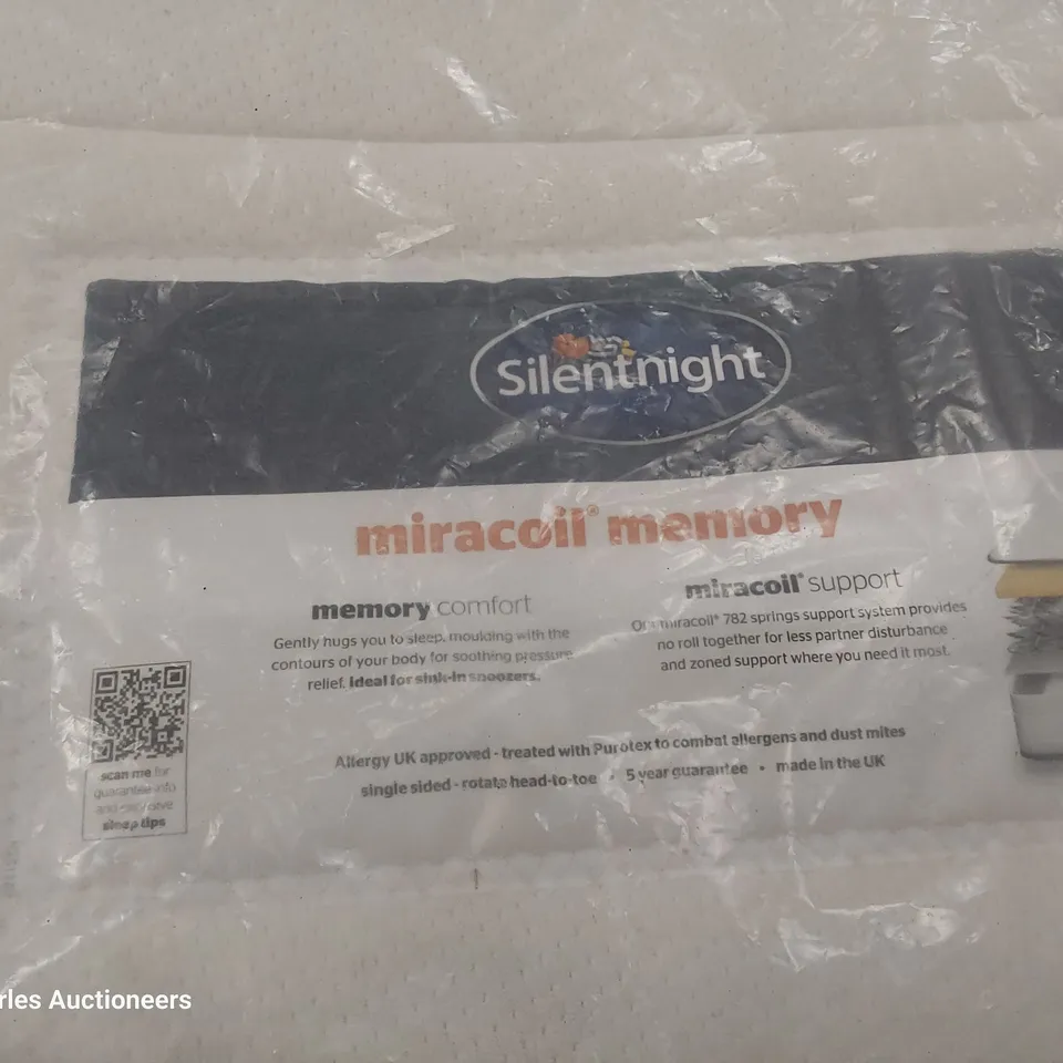 QUALITY BAGGED 4' SMALL DOUBLE SILENTNIGHT MIRACOIL MEMORY MATTRESS 