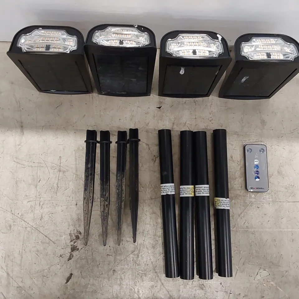 BOXED BELL & HOWELL SET OF 4 BIONIC COLOR BURST SOLAR POWERED LIGHTS (1 BOX)