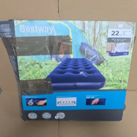 BESTWAY AIR BED / INFLATABLE MATTRESS – 22 CM THICK, BLUE