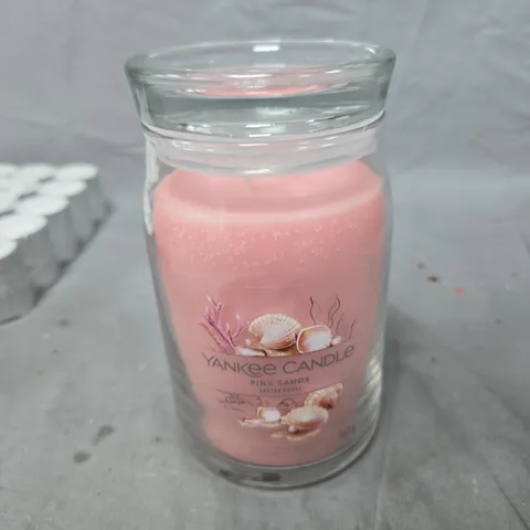 YANKEE CANDLE PINK SANDS JAR CANDLE – CLEAR GLASS JAR