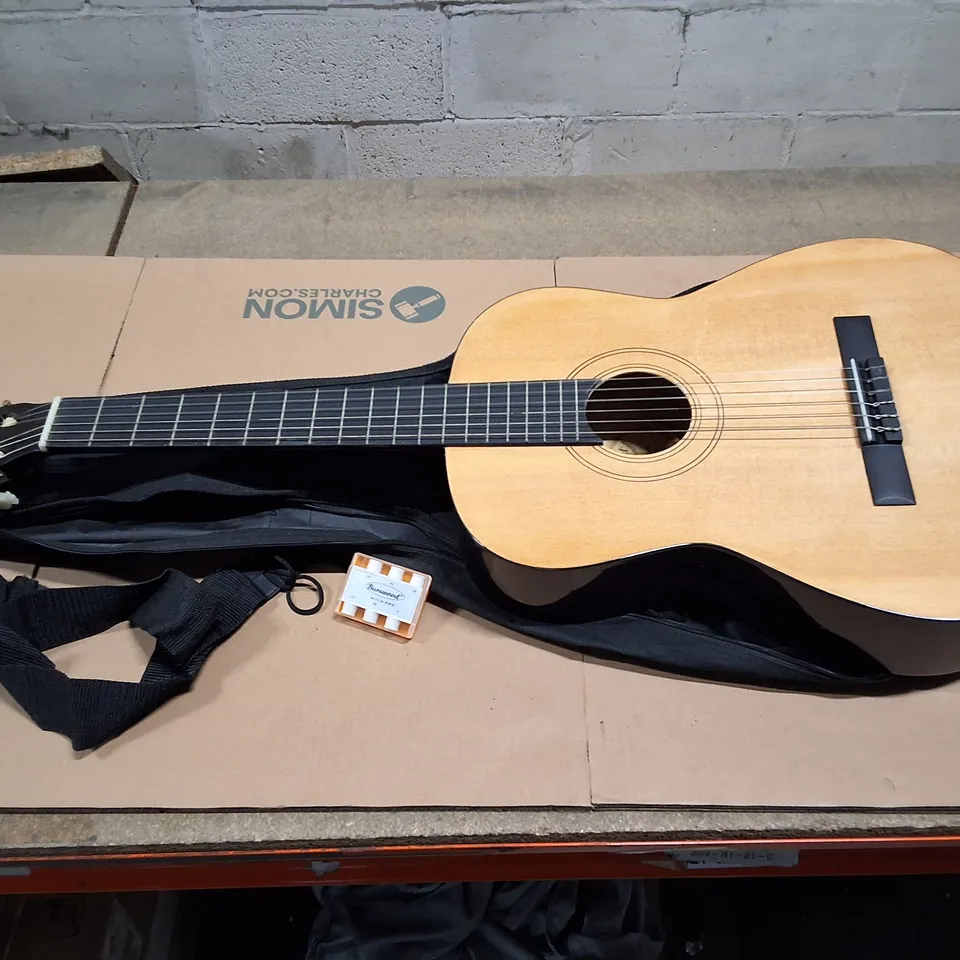 BURLWOOD ACOUSTIC GUITAR – MODEL JC-390F (BLACK BACK & SIDES)
