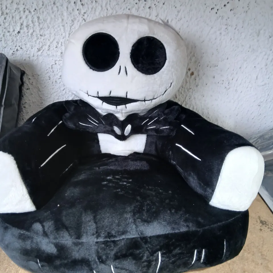 JACK SKELLINGTON-INSPIRED PLUSH CHILD'S CHAIR IN BLACK SUIT (NIGHTMARE BEFORE CHRISTMAS) 
