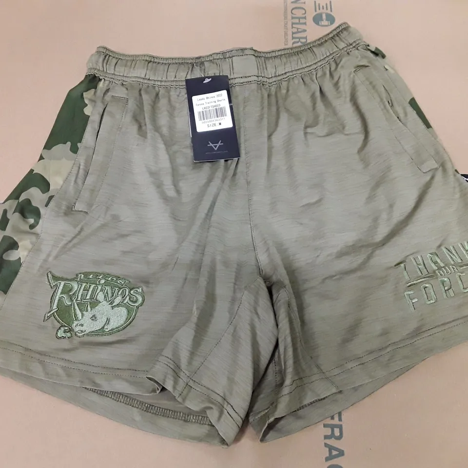 OXEN LEEDS RHINOS GREEN SHORTS - M