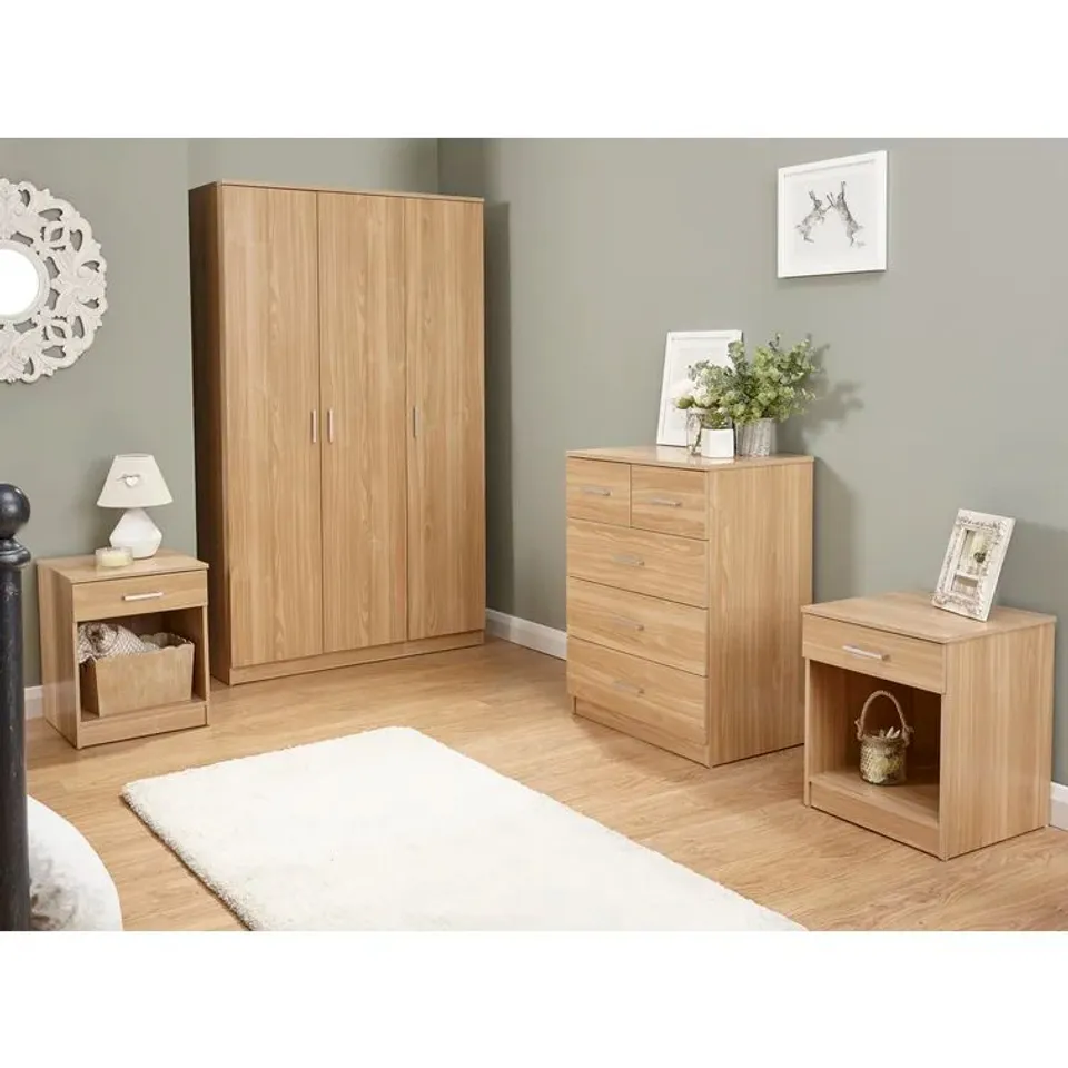 BOXED CHARENTS 4 PIECE BEDROOM SET (4 BOXES)