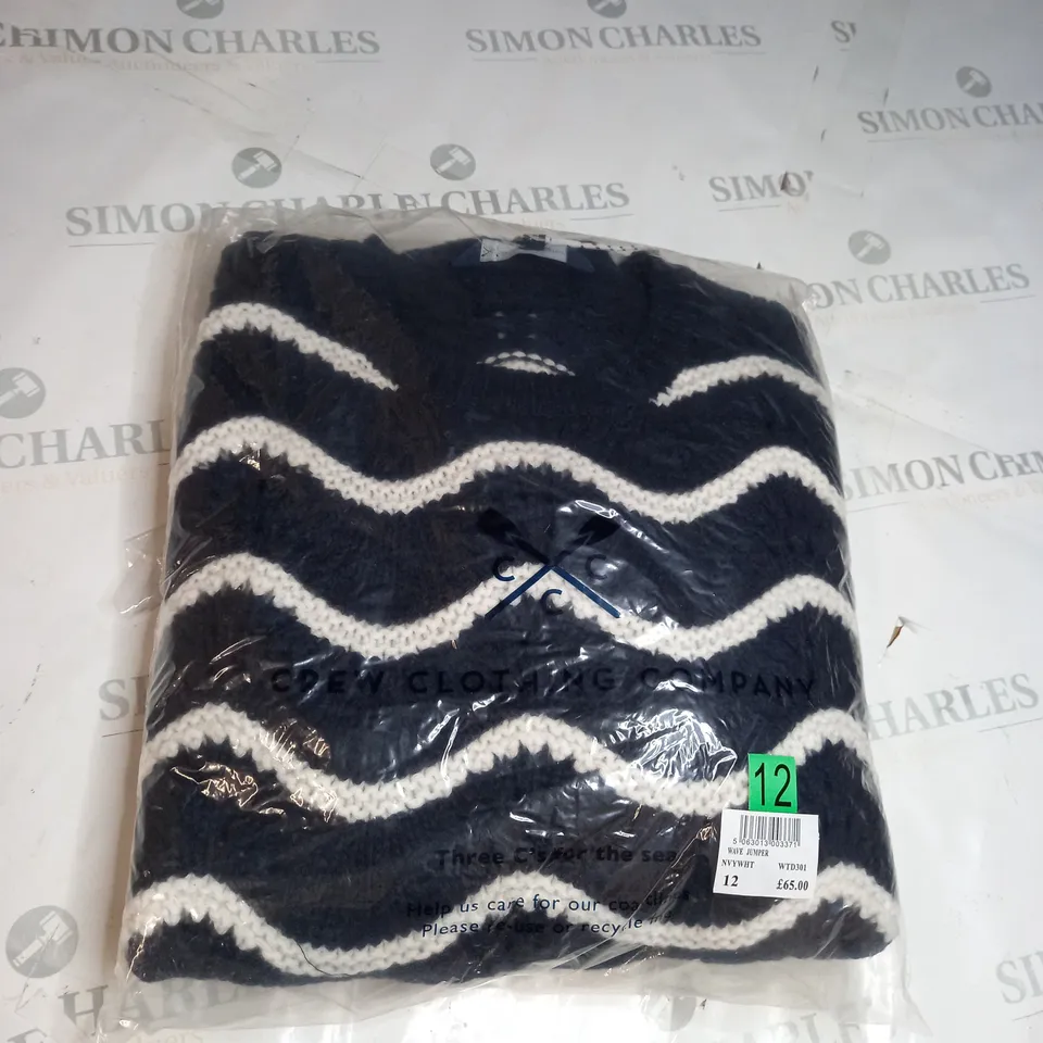 CREW CLOTHING COMPANY WAVE JUMPER SIZE 12 