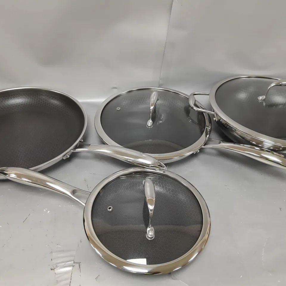 SET OF 4 HEXCLAD FRYINGPANS