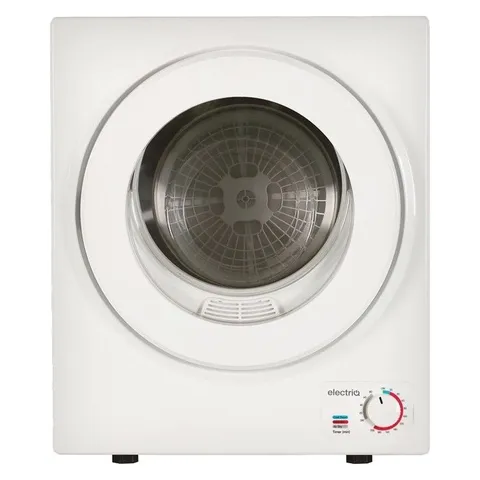 BOXED ELECTRIQ 2.5KG MINI COMPACT VENTED TUMBLE DRYER - QUIET - WHITE