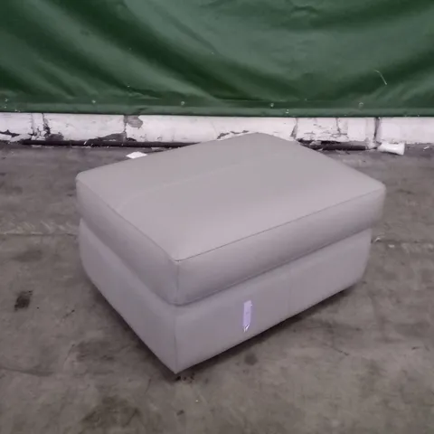 DESIGNER G PLAN SEATTLE STORAGE FOOTSTOOL - CAMBRIDGE GREY LEATHER