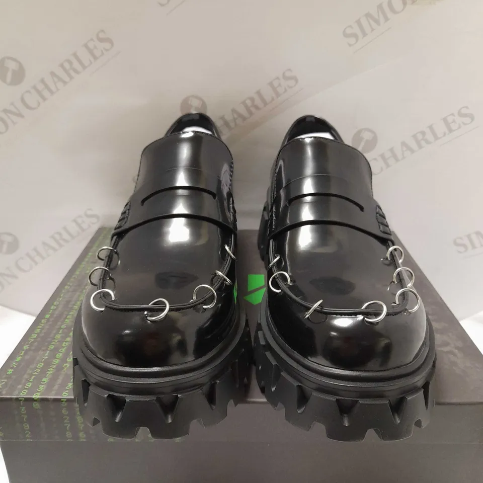 KOI GENSAI CYBER PUNK LOAFERS, BLACK - SIZE 8