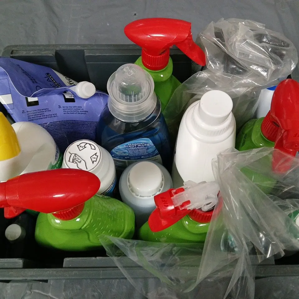 APPROXIMATELY 10 HOUSEHOLD ITEMS TO INCLUDE TOILET CLEANER, EPOXY RESIN, DETERGENT ETC 