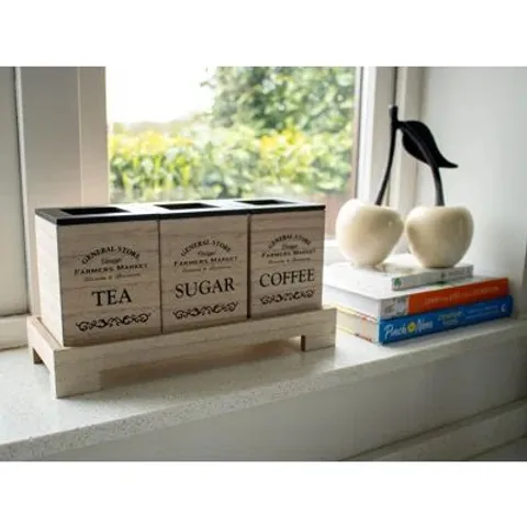 BOXED TEA, COFFEE, SUGAR STORAGE CUBES - SET OF 3 (1 BOX)