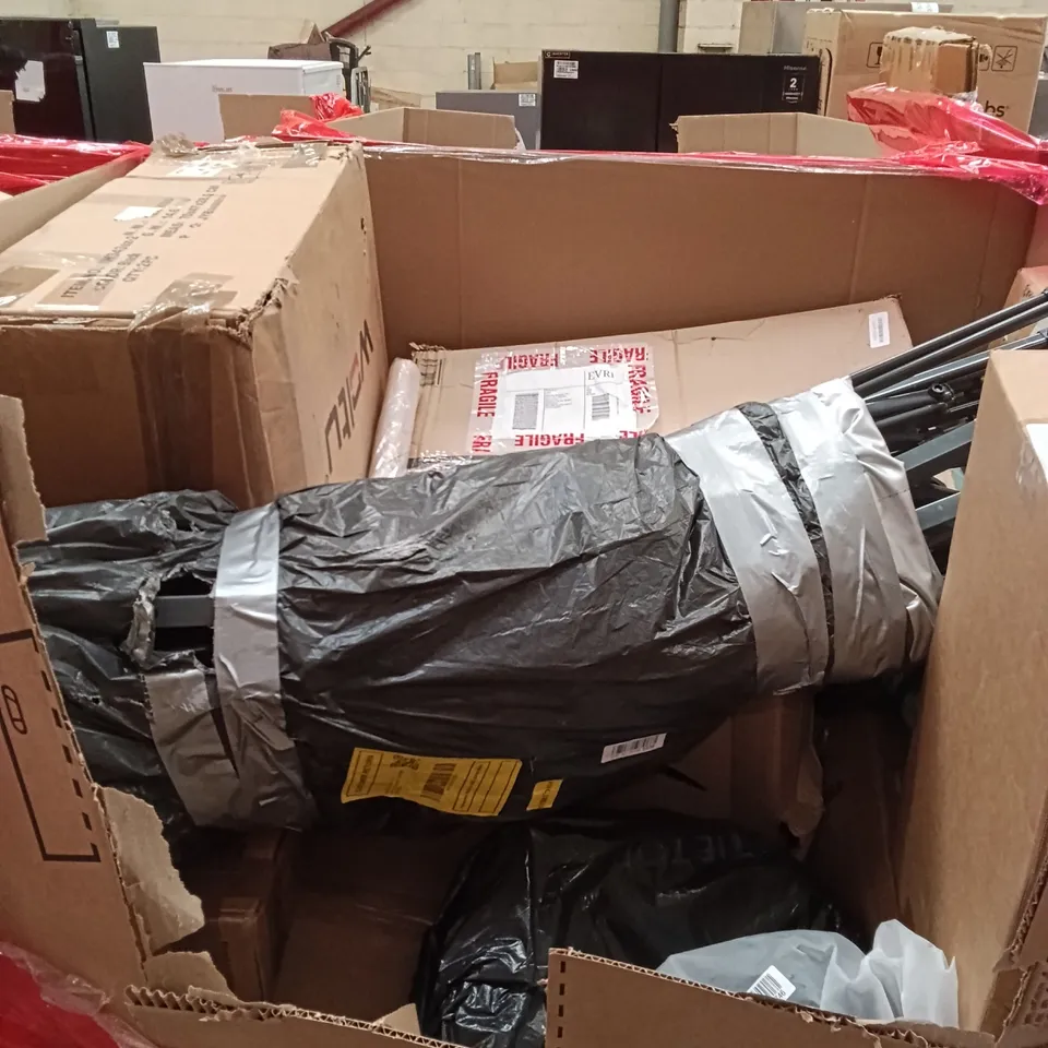 PALLET OF ASSORTED HOUSEHOLD GOODS AND PRODUCTS TO INCLUDE; L SHAPED ANCHOR KIT 24 INCH, MIRROR,DYNA LIVING 