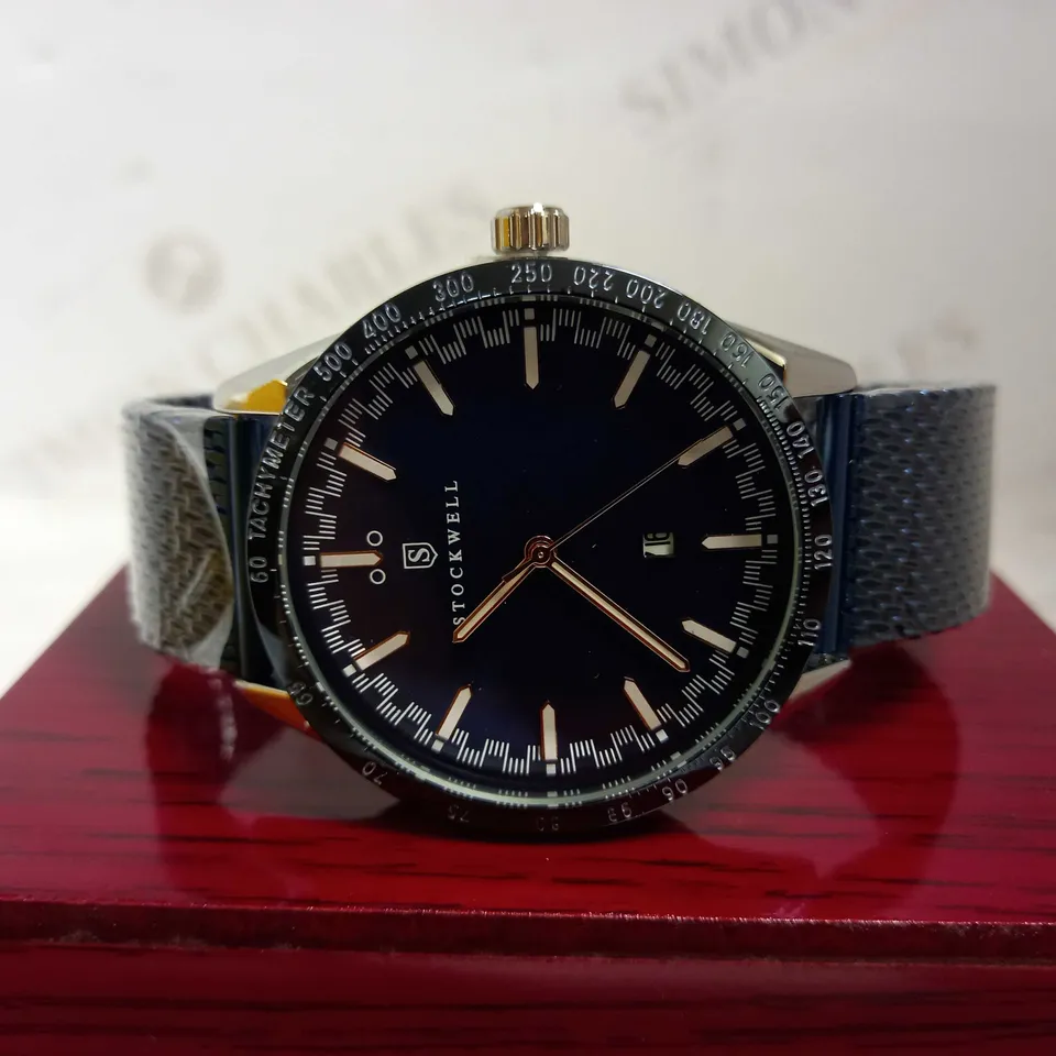STOCKWELL DATE DIAL MESH STRAP WRISTWATCH RRP £650