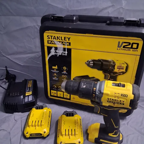 BOXED STANLEY FATMAX 18V BRUSHLESS HAMMER DRILL V20 LITHIUM ION 