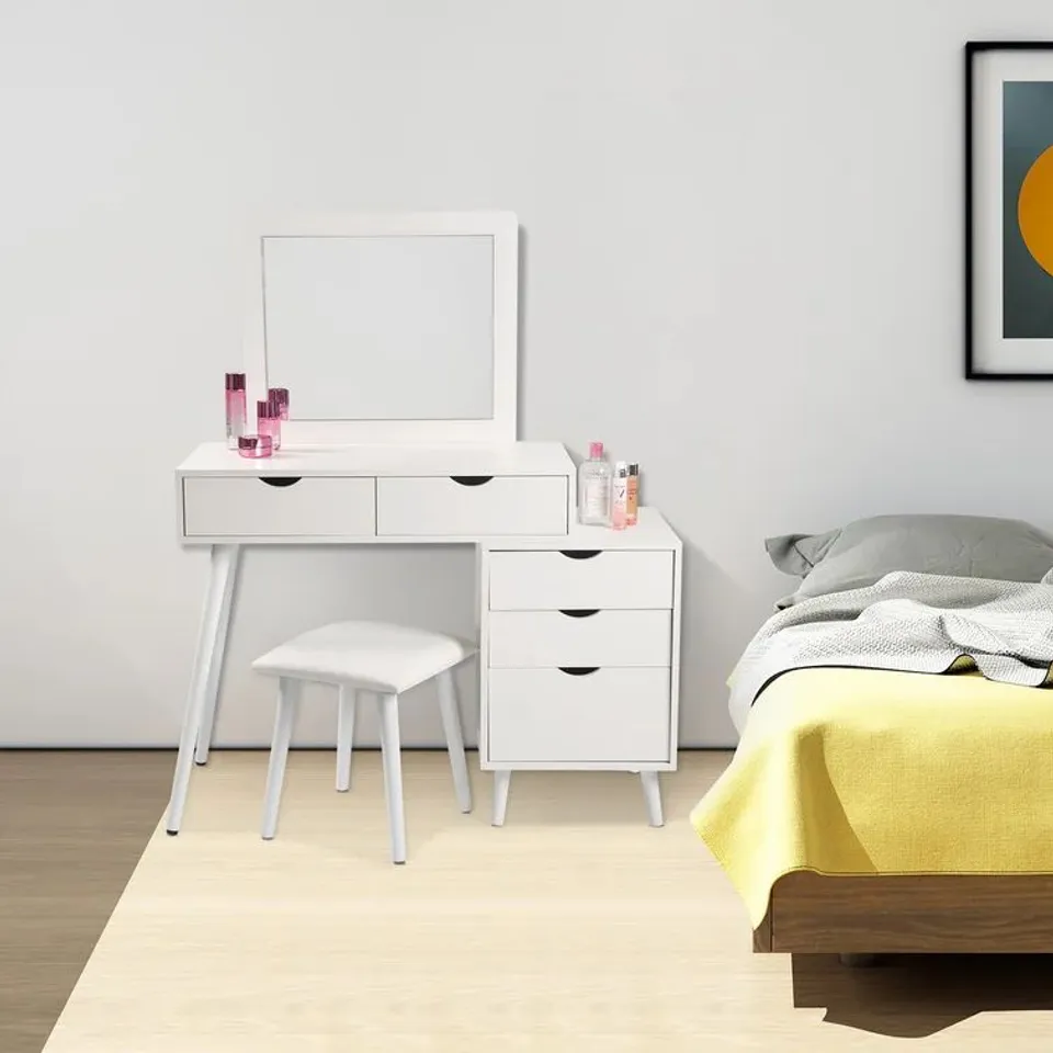 BOXED PULASKI DRESSING TABLE WITH MIRROR