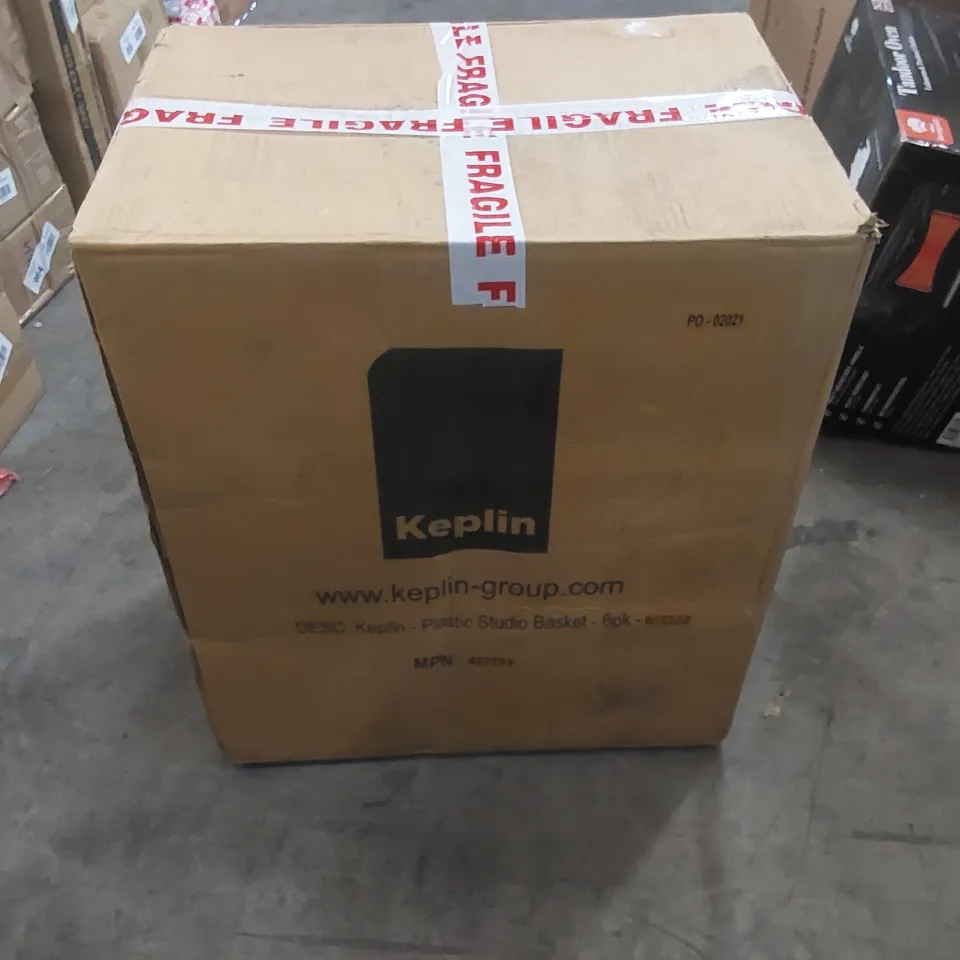 BOX OF APPROXIMATELY 6x 6PCS KEPLIN PLASTIC STORAGE BASKET SETS