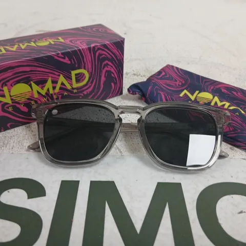NOMAD SUNGLASSES β METAL FRAME, BLACK LENSES, BOXED
