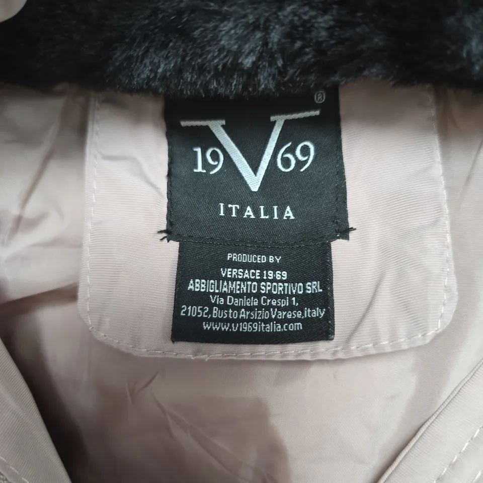 19V69 ITALIA (BY VERSACE) WOMEN'S QUILTED PUFFER JACKET – ROSE PINK - SIZE L