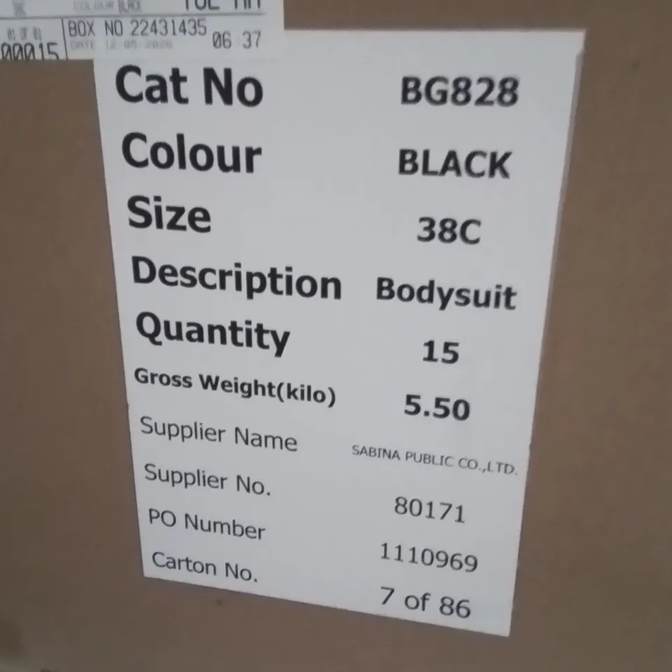 BOXED BRAND NEW APPROXIMATELY 15 MAGISCULPT BLACK BODY SUIT SIZE 38C