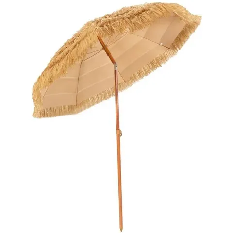 BOXED COSTWAY 1.8M PORTABLE THATCHED TIKI BEACH UMBRELLA WITH ADJUSTABLE TILT