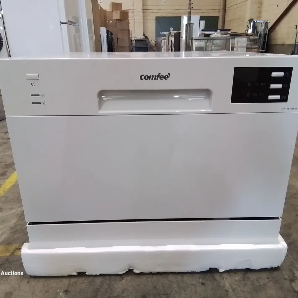 COMFEE TABLE TOP COMPACT DISHWASHER IN WHITE (COLLECTION ONLY)