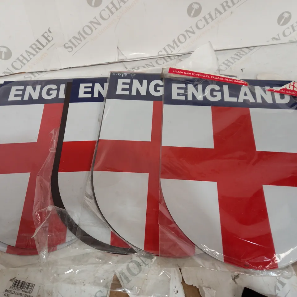 APPROXIMATLY 10 ENGLAND FLAG STICK MAGNETS 