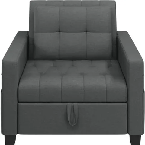 BOXED 1 SEATER FOLD OUT UPHOLSTERED SOFA BED (2 BOXES)