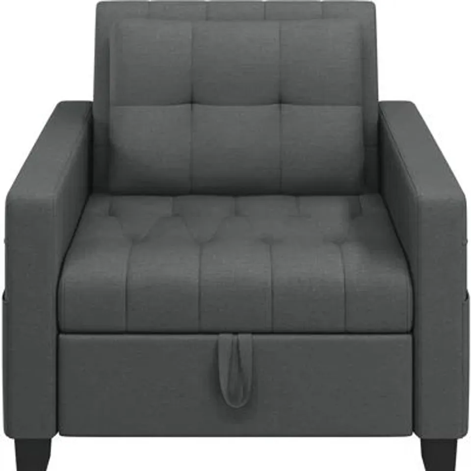 BOXED 1 SEATER FOLD OUT UPHOLSTERED SOFA BED (2 BOXES)