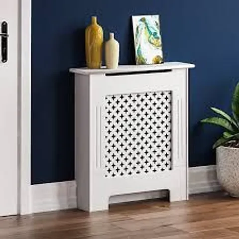 BOXED VIDA OXFORD RADIATOR COVER, SMALL - WHITE (1 BOX)