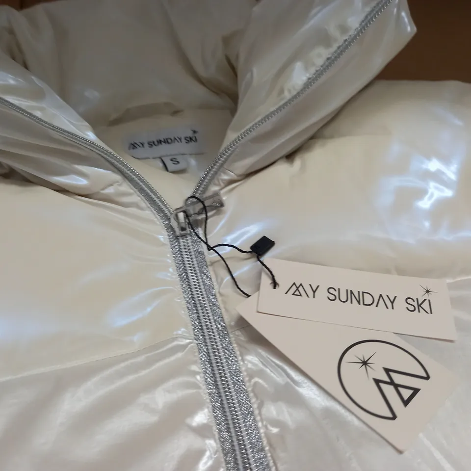 MY SUNDAY SKI PADDED WHITE COAT - S