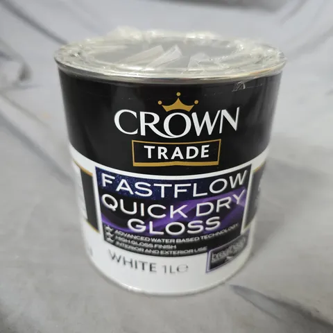 CROWN TRADE FASTFLOW QUICK DRY GLOSS WHITE 1L