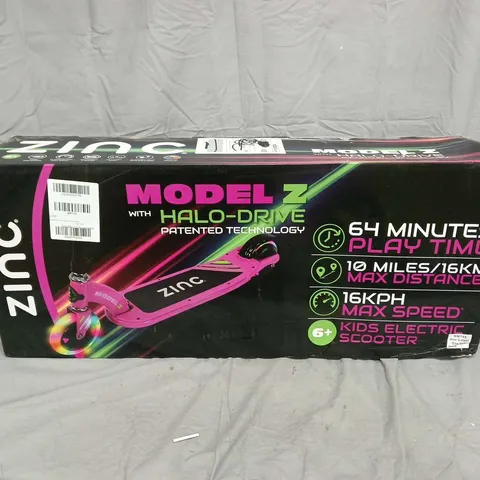 BOXED ZINC MODEL Z KIDS ELECTRIC SCOOTER – PINK (HALO-DRIVE)