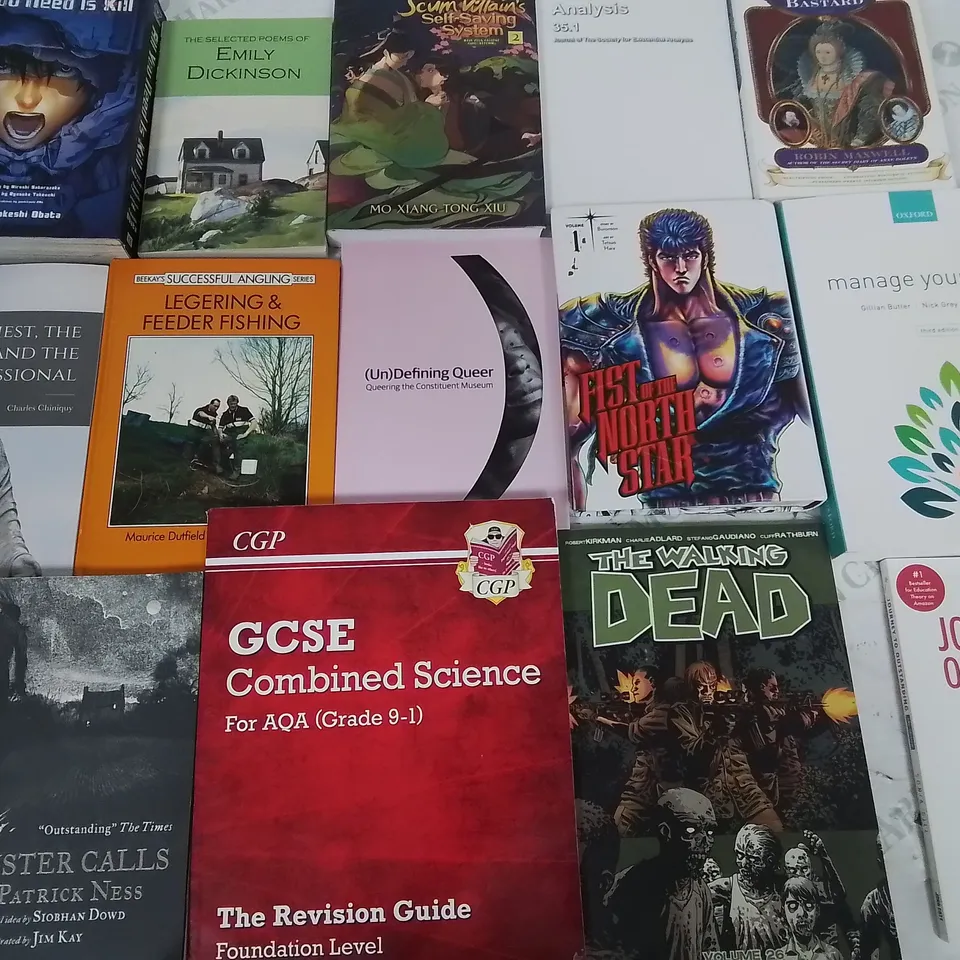 LARGE QUANTITY OF ASSORTED BOOKS TO INCLUDE NOVELS, COOKBOOKS, REFRENCE TEXTS AND KIDS BOOKS