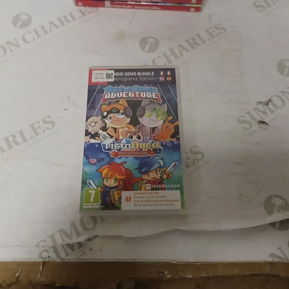 LOT OF 6 EMPTY CASES FOR INDIE GEMS BUNDLE NINTENDO PUZZLE CROSS ADVENTURE AND PICTOQUEST 