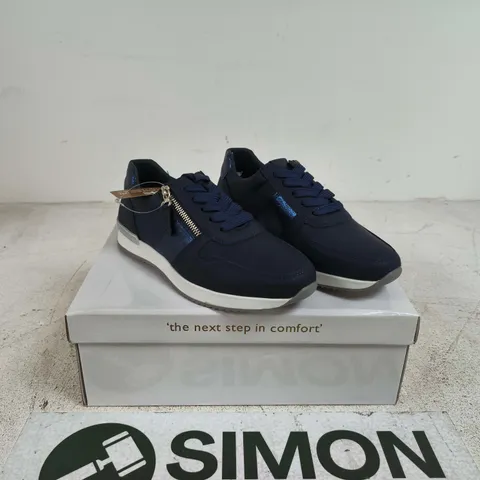 DR KELLER MARTINA TRAINERS NAVY SIZE 3 BOXED