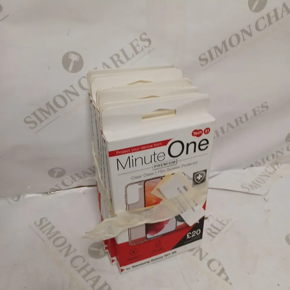LOT OF 7 MINUTE ONE CLEAR CASE & SCREEN PROTECTOR KITS FOR SAMSUNG GALAXY S21+5G