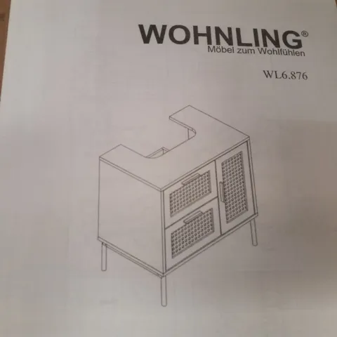 BOXED WOHNLING VANITY UNIT 60×60×40CM - WHITE